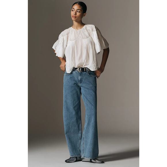 NWT Anthropologie Pilcro Low-Rise Wide-Leg Jeans $148 SIZE 29 - Picture 1 of 6